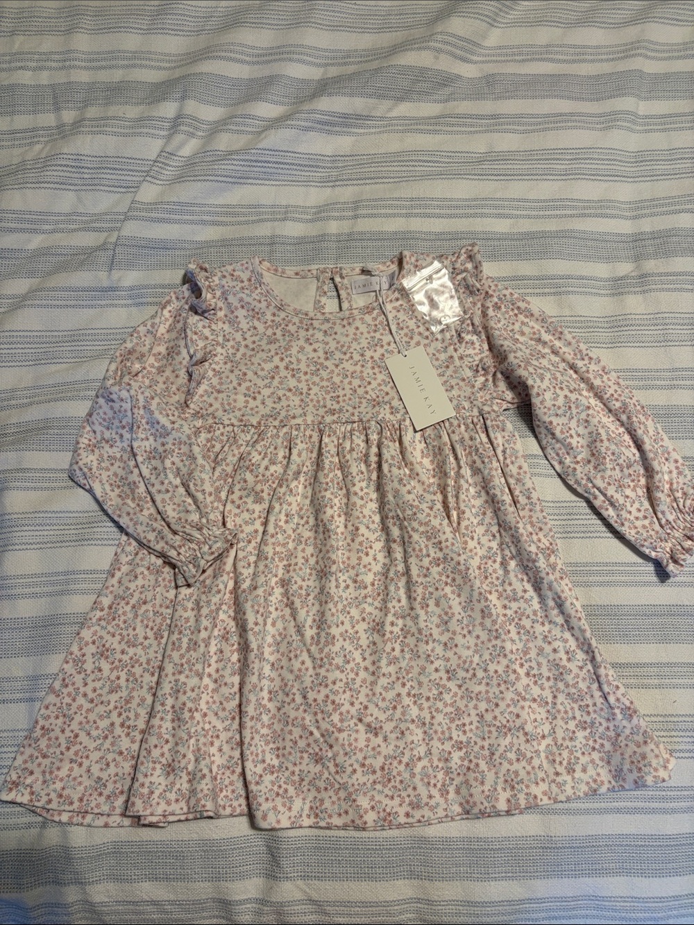 Jamie Kay Pink Floral Long-Sleeve Kids Dress